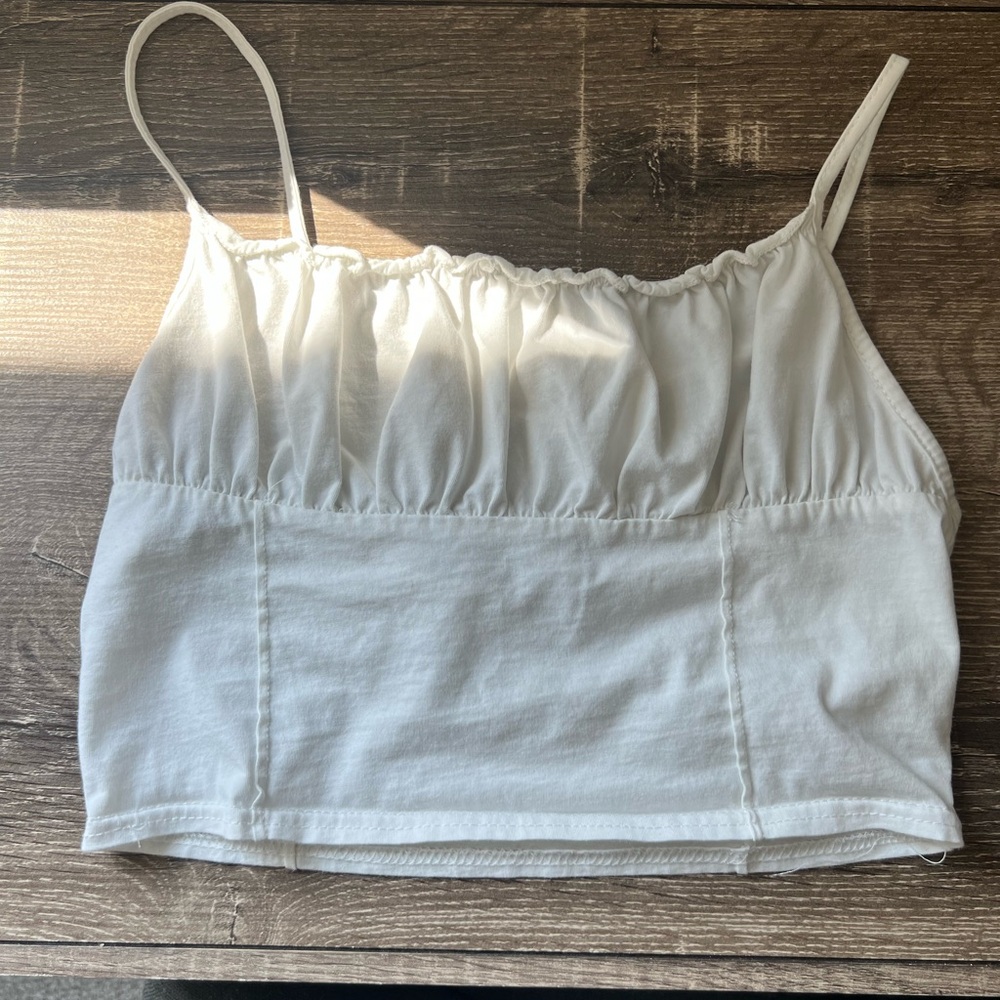 Princess Polly cropped white tank